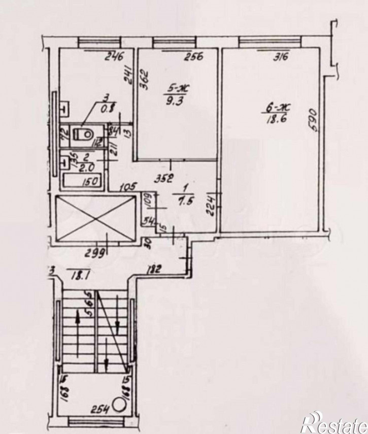 2-комн квартира Батальная ул, 62