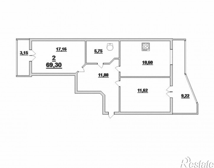 2-комн квартира Космонавта Леонова ул, 49а