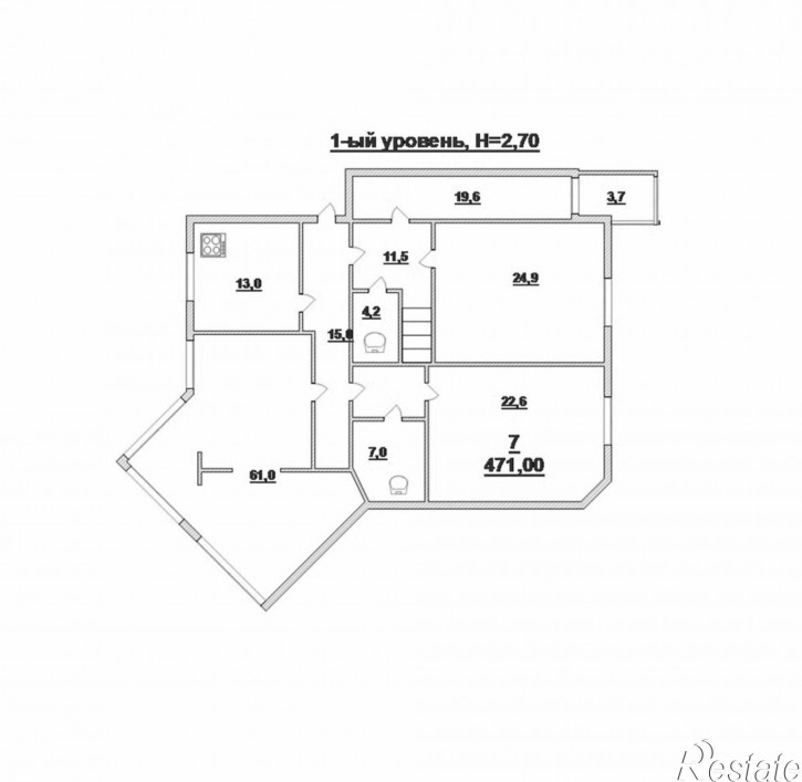 7-комн квартира Комсомольский пер, 7