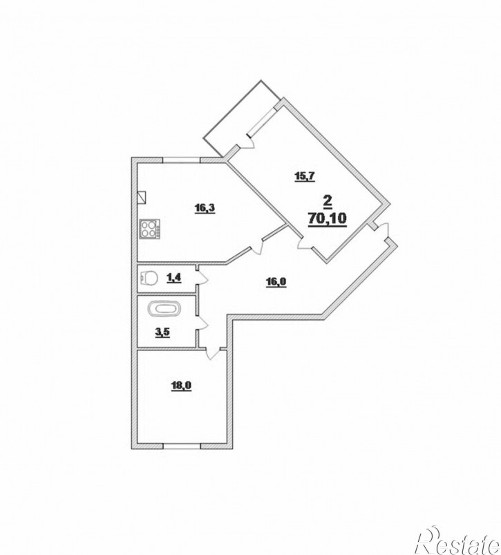 2-комн квартира Балашовская ул, 5
