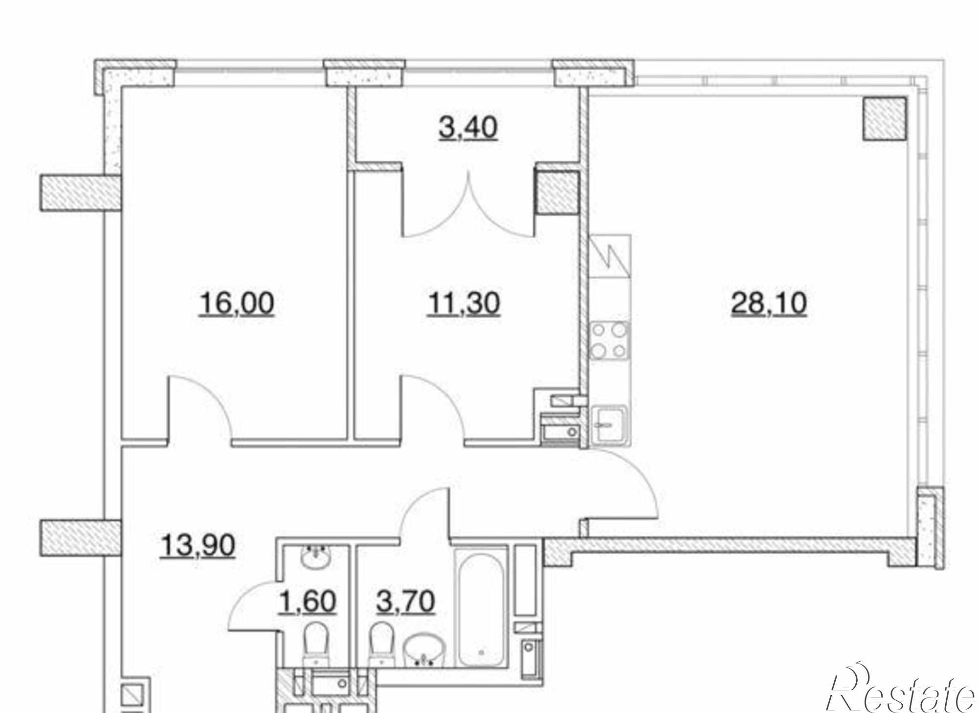 Купить квартиру за 5 170 000 рублей на бульвар Комарова, 20В/9А