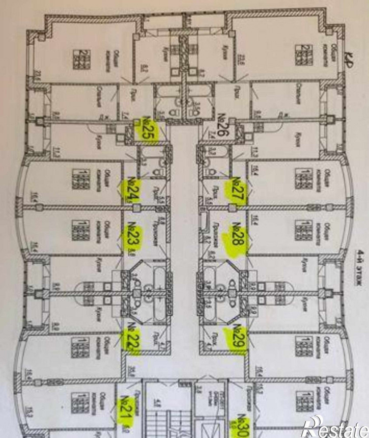 1-комн квартира в новом доме улица 35-я Линия, 8-10