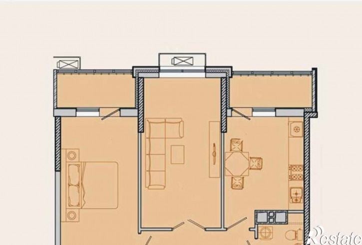 2-комн квартира в новом доме улица Шеболдаева, 95с1