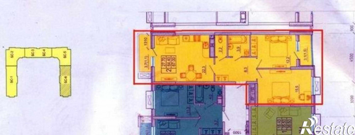 1-комн квартира в новом доме улица Жмайлова, 19А