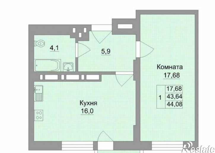 2-комн квартира в новом доме Доломановский переулок, 82