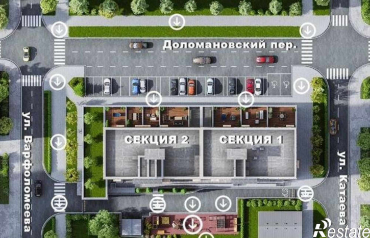 2-комн квартира в новом доме Доломановский переулок, 82