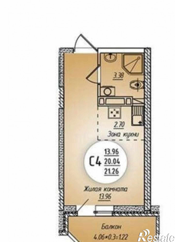 2-комн квартира в новом доме Горсоветская улица, 49/1
