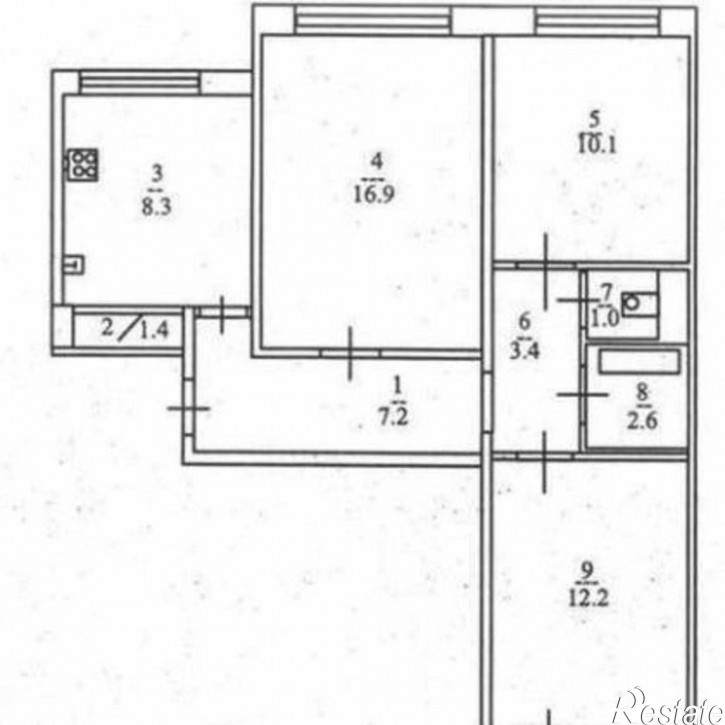 3-комн квартира улица Ерёменко, 66/7