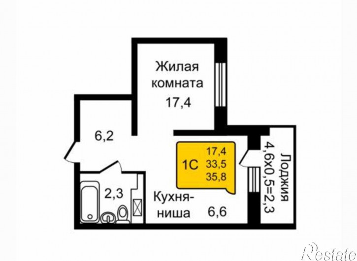 2-комн квартира в новом доме 2-я Краснодарская улица, 169Бс2