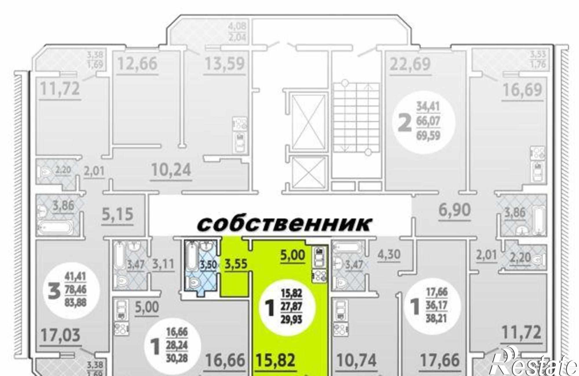 Купить квартиру за 1 690 000 рублей на переулок Андреева, 8