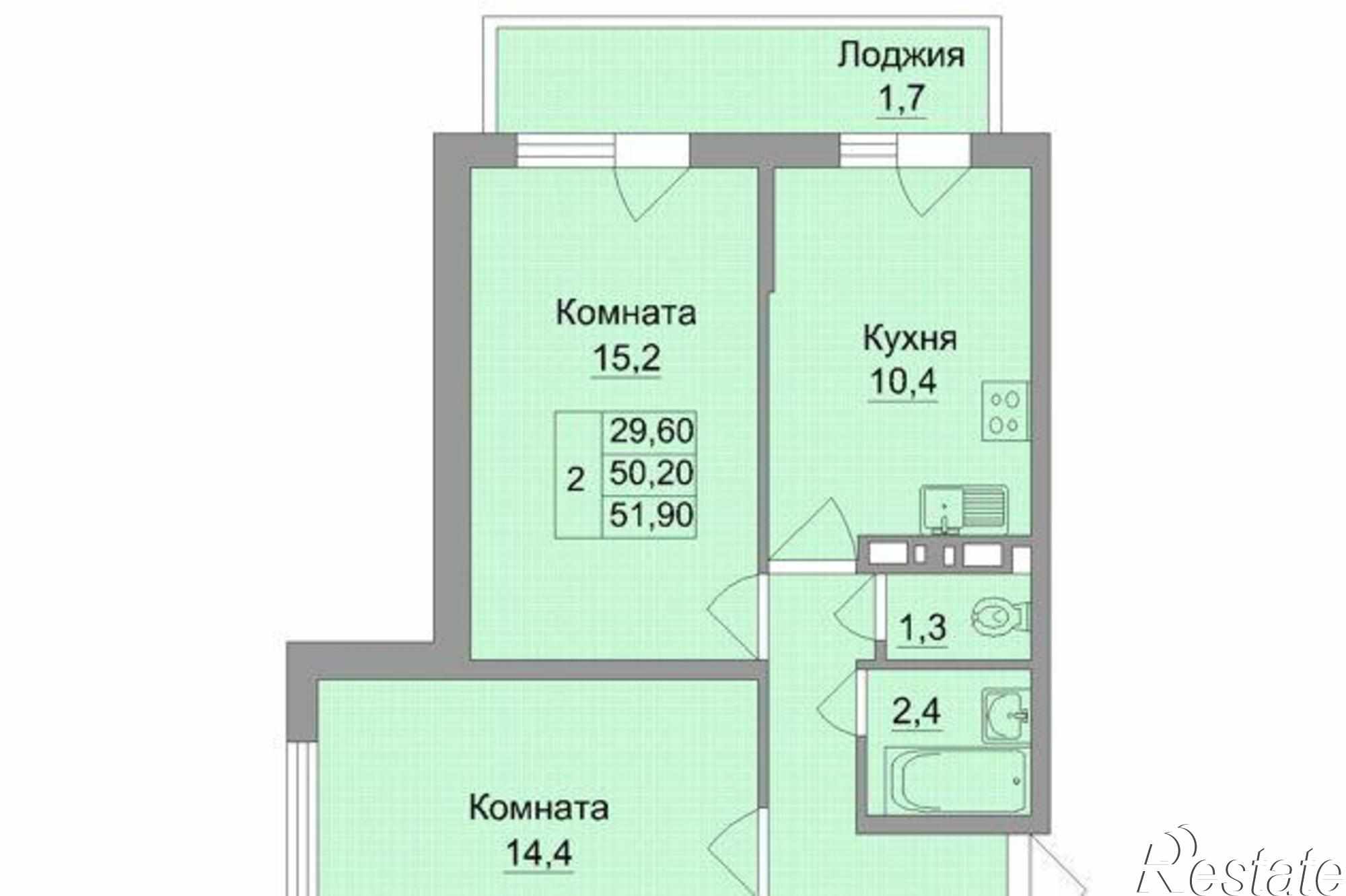 Купить квартиру за 3 620 000 рублей на улица Нансена, 83