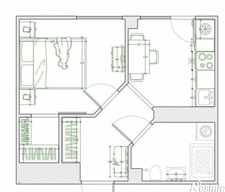 1-комн квартира Доломановский переулок, 82