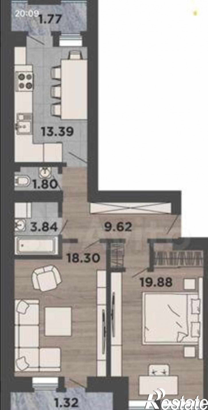 2-комн квартира в новом доме Горсоветская улица, 51с3