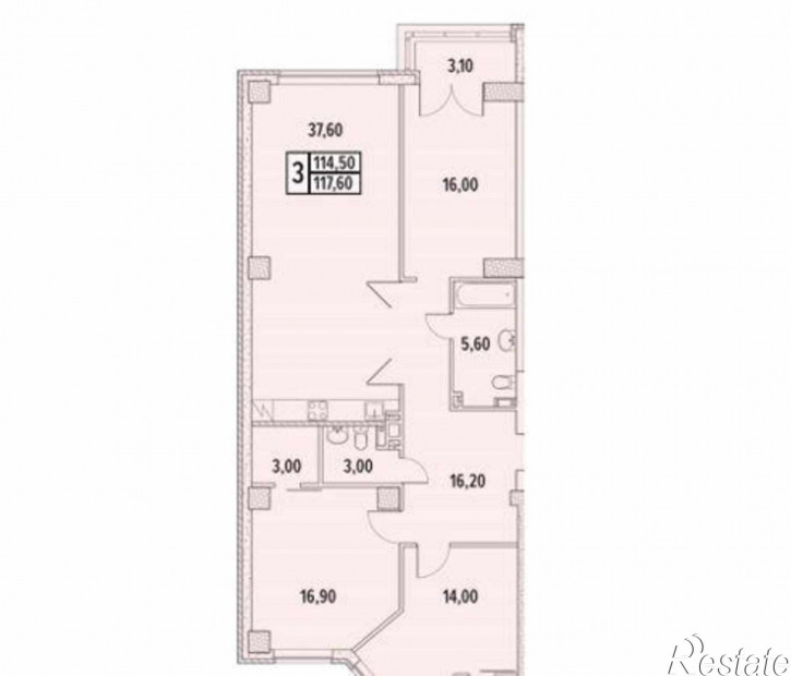 3-комн квартира в новом доме бульвар Комарова, 20В/9А