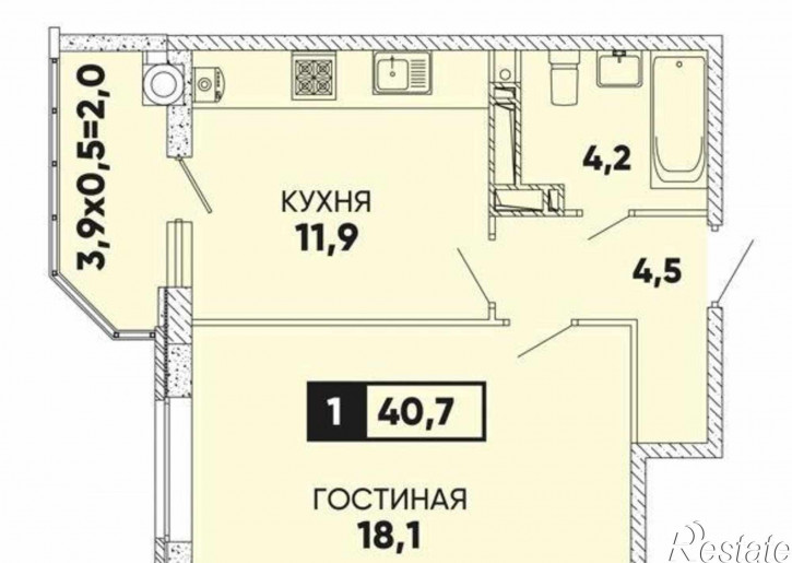 1-комн квартира улица Вересаева, 101/2с2