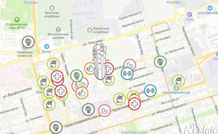 1-комн квартира в новом доме Университетский переулок, 137с1