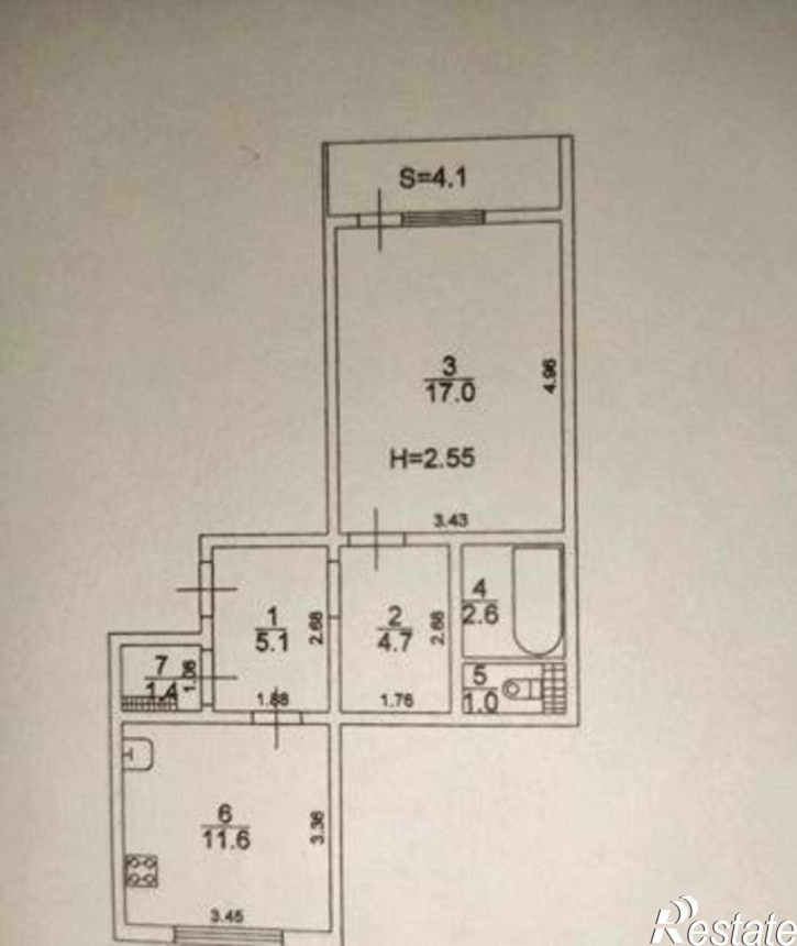 1-комн квартира Днепровский переулок, 124Г