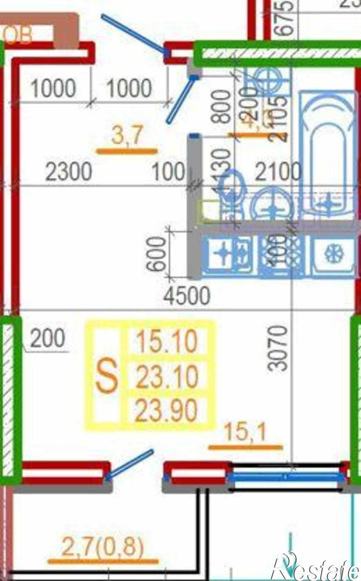 Купить квартиру за 2 210 000 рублей на улица Жмайлова, 19А