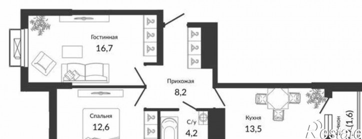 2-комн квартира в новом доме улица Пановой, 30к3