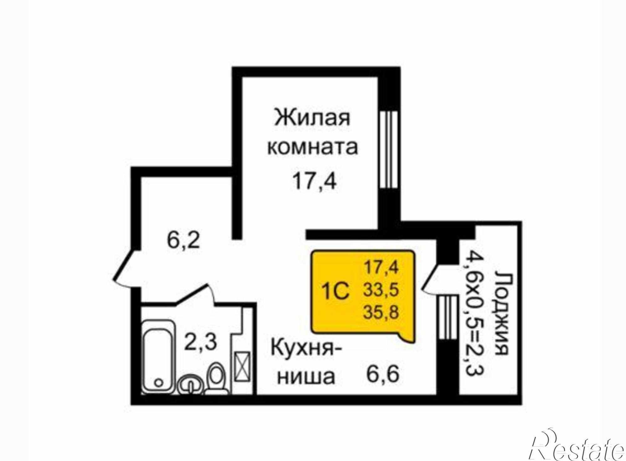Купить квартиру за 2 960 000 рублей на 2-я Краснодарская улица, 169Бс2