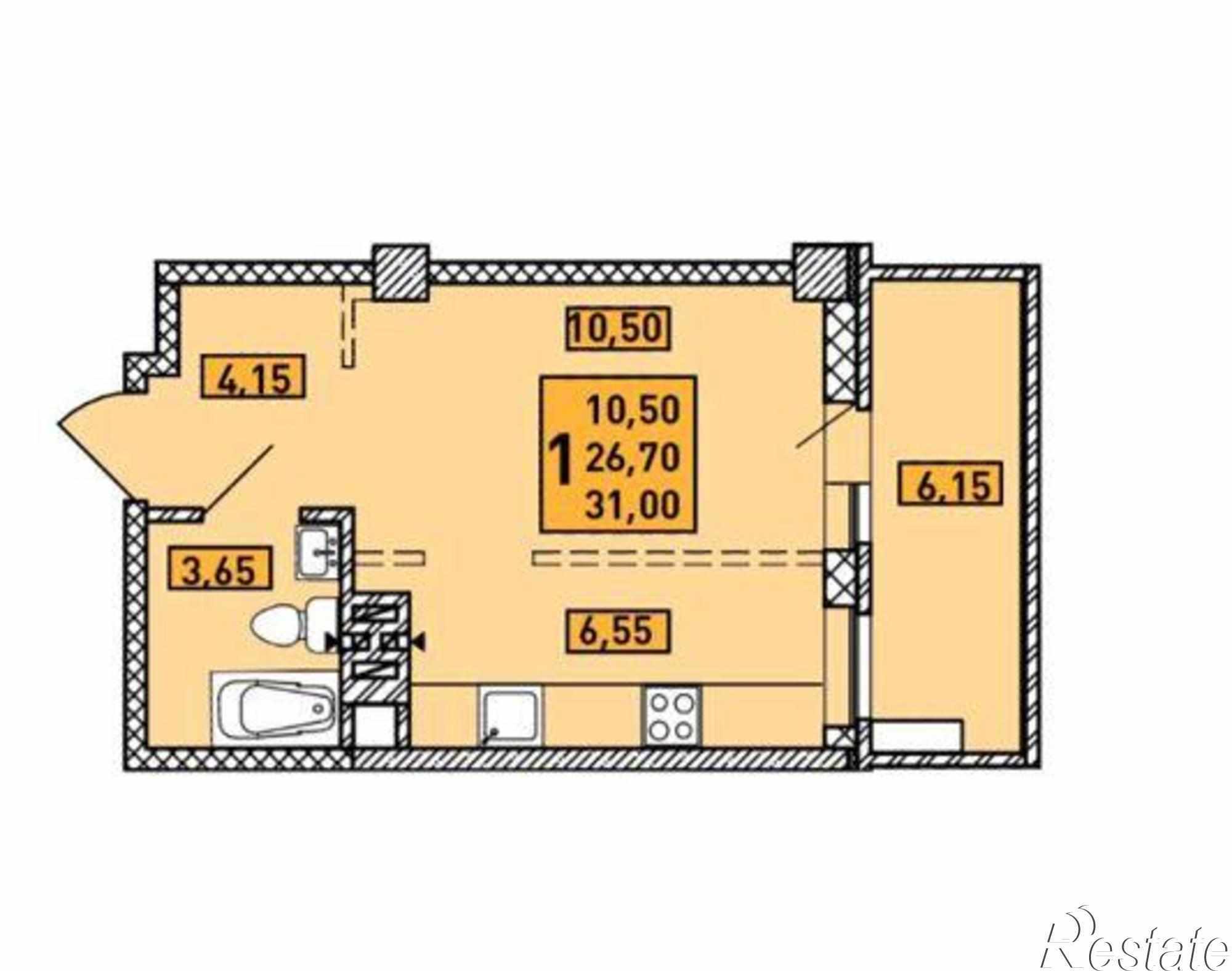 Купить квартиру за 2 770 000 рублей на Зеркальный переулок, 7