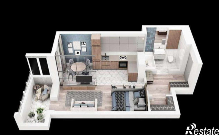 1-комн квартира в новом доме улица Оганова, 20к3
