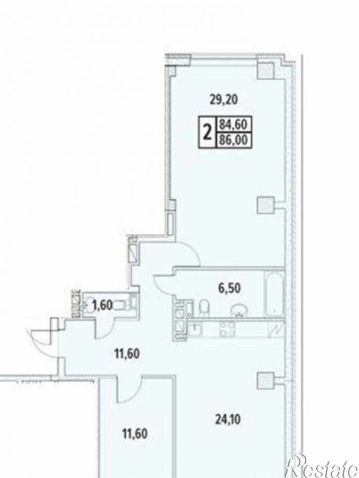3-комн квартира в новом доме бульвар Комарова, 20В/9А
