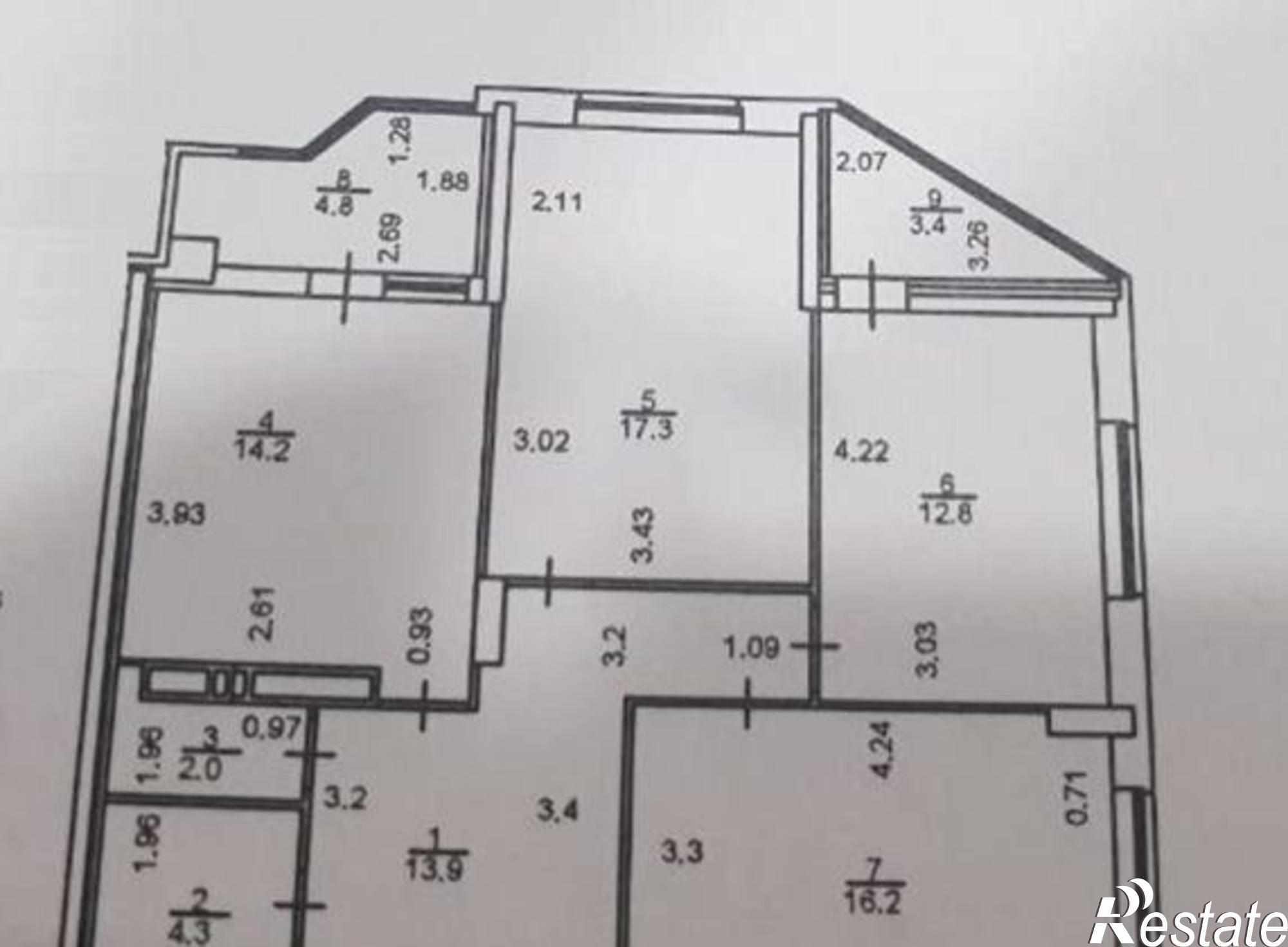 Купить квартиру за 10 250 000 рублей на Береговая улица, 117Бс4