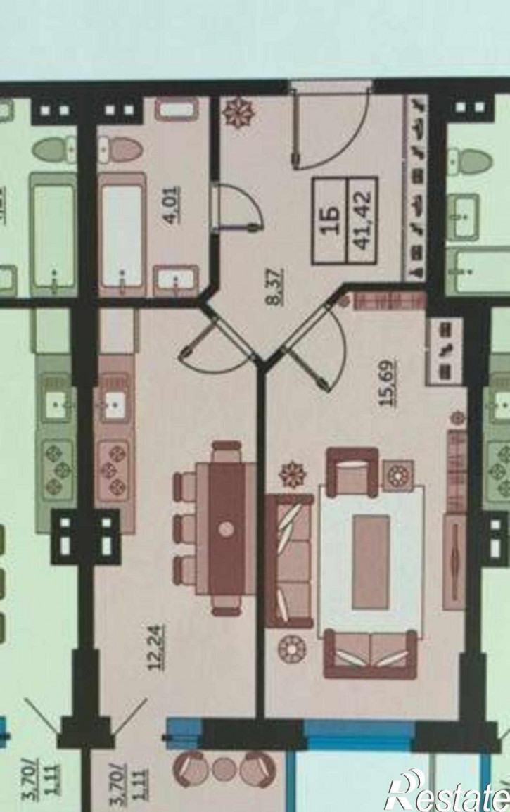 1-комн квартира улица Ларина, 45к2