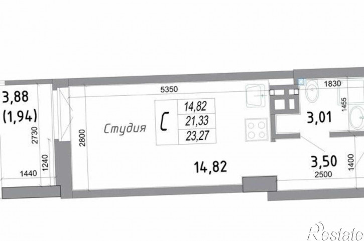 2-комн квартира в новом доме бульвар Комарова, 30/2с3