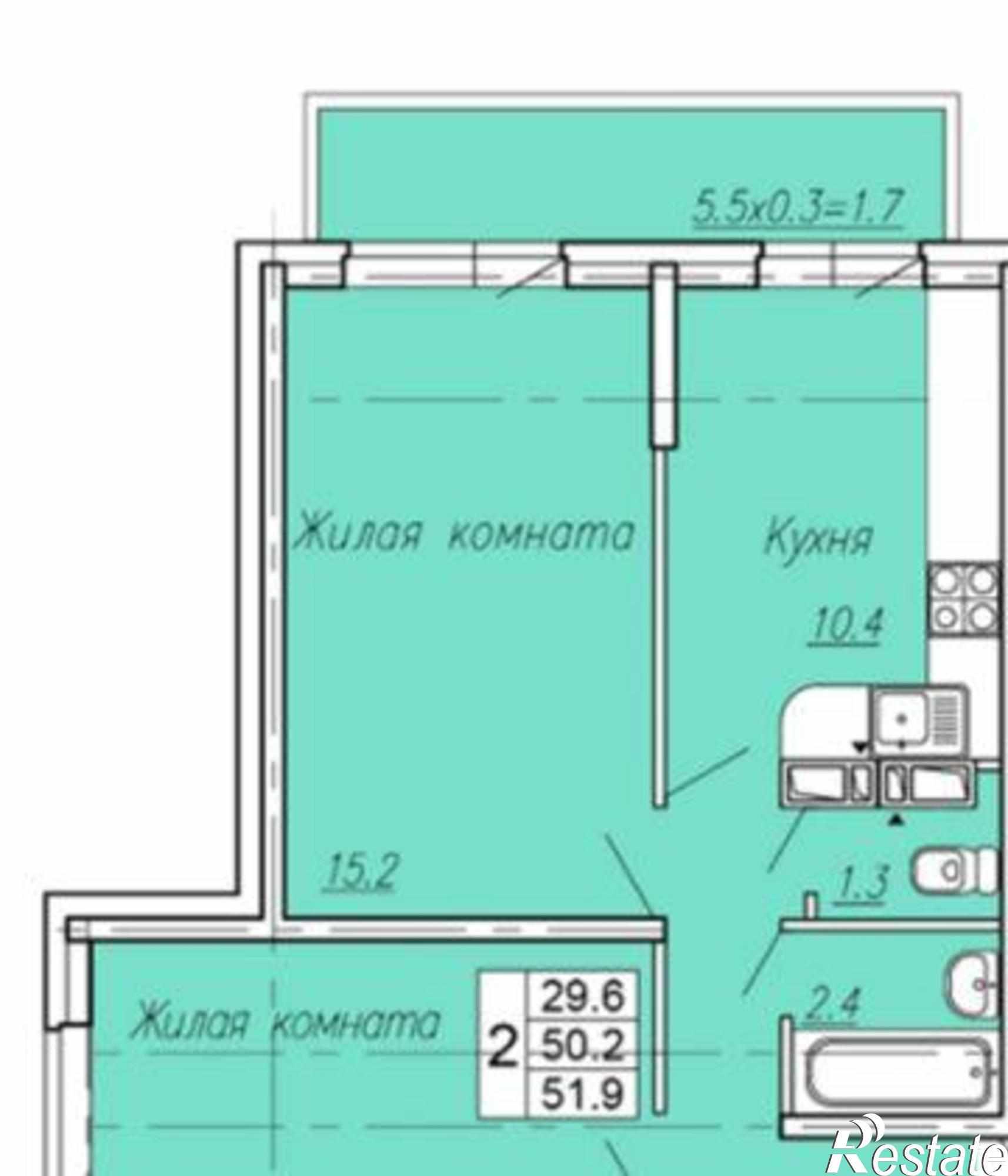 Купить квартиру за 3 620 000 рублей на улица Нансена, 83
