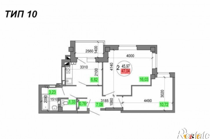 2-комн квартира в новом доме улица Леваневского, 35