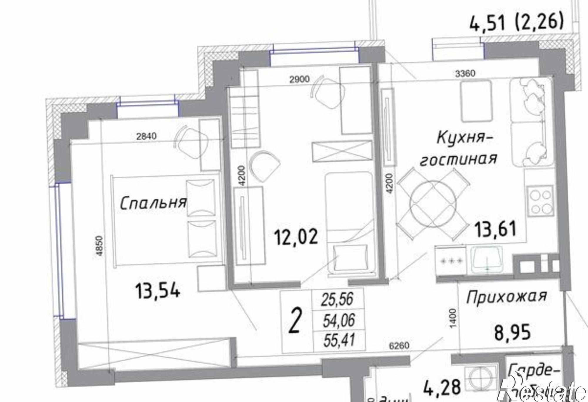 Купить квартиру за 3 850 000 рублей на бульвар Комарова, 30/2с2
