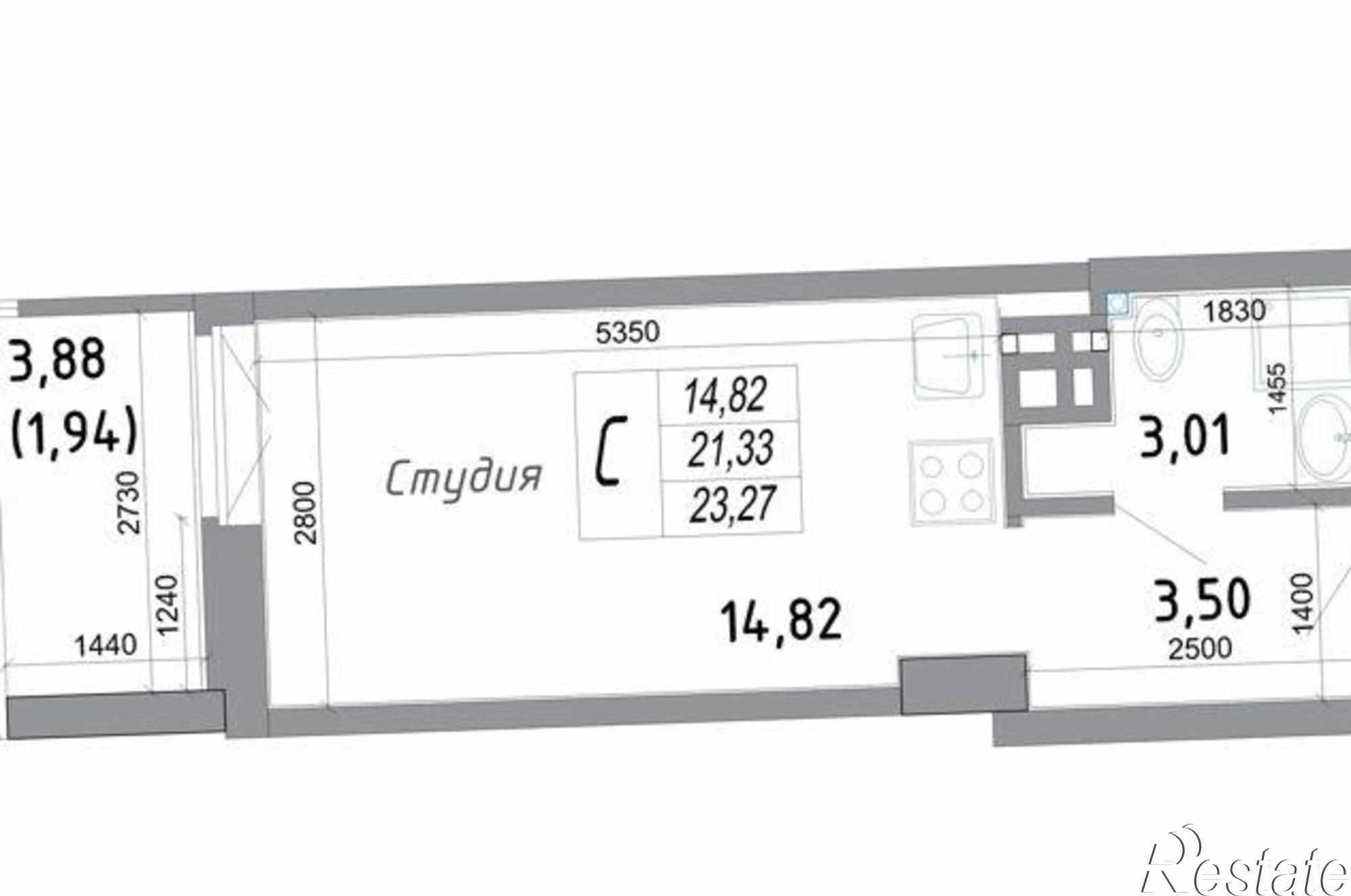 Купить квартиру за 1 910 000 рублей на бульвар Комарова, 30/2с3