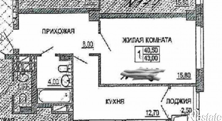 1-комн квартира в новом доме бульвар Комарова, 20В/9А