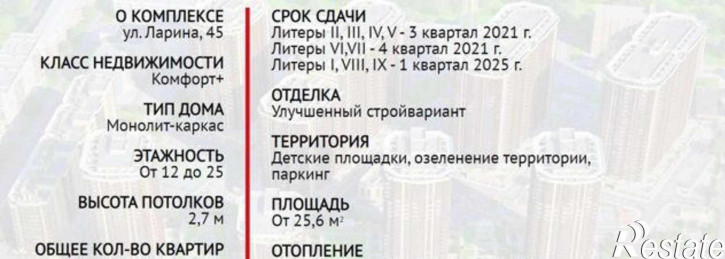 1-комн квартира улица Ларина, 45к4
