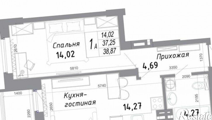 1-комн квартира в новом доме бульвар Комарова, 30/2с3
