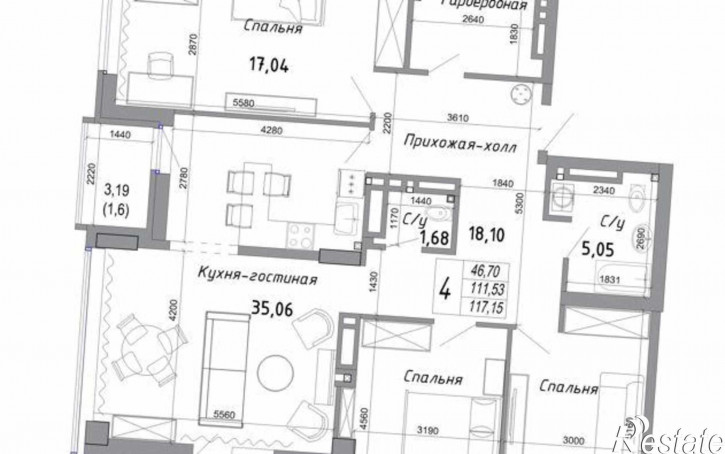 4-комн квартира в новом доме бульвар Комарова, 30/2с2