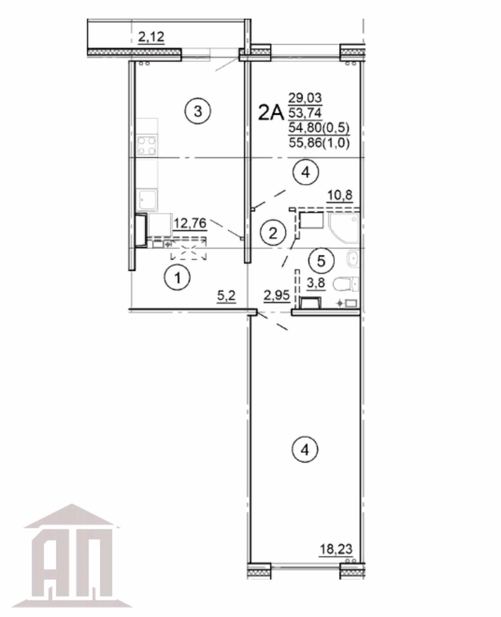 Купить квартиру за 5 499 750 рублей на Новочеркасская ул, 48
