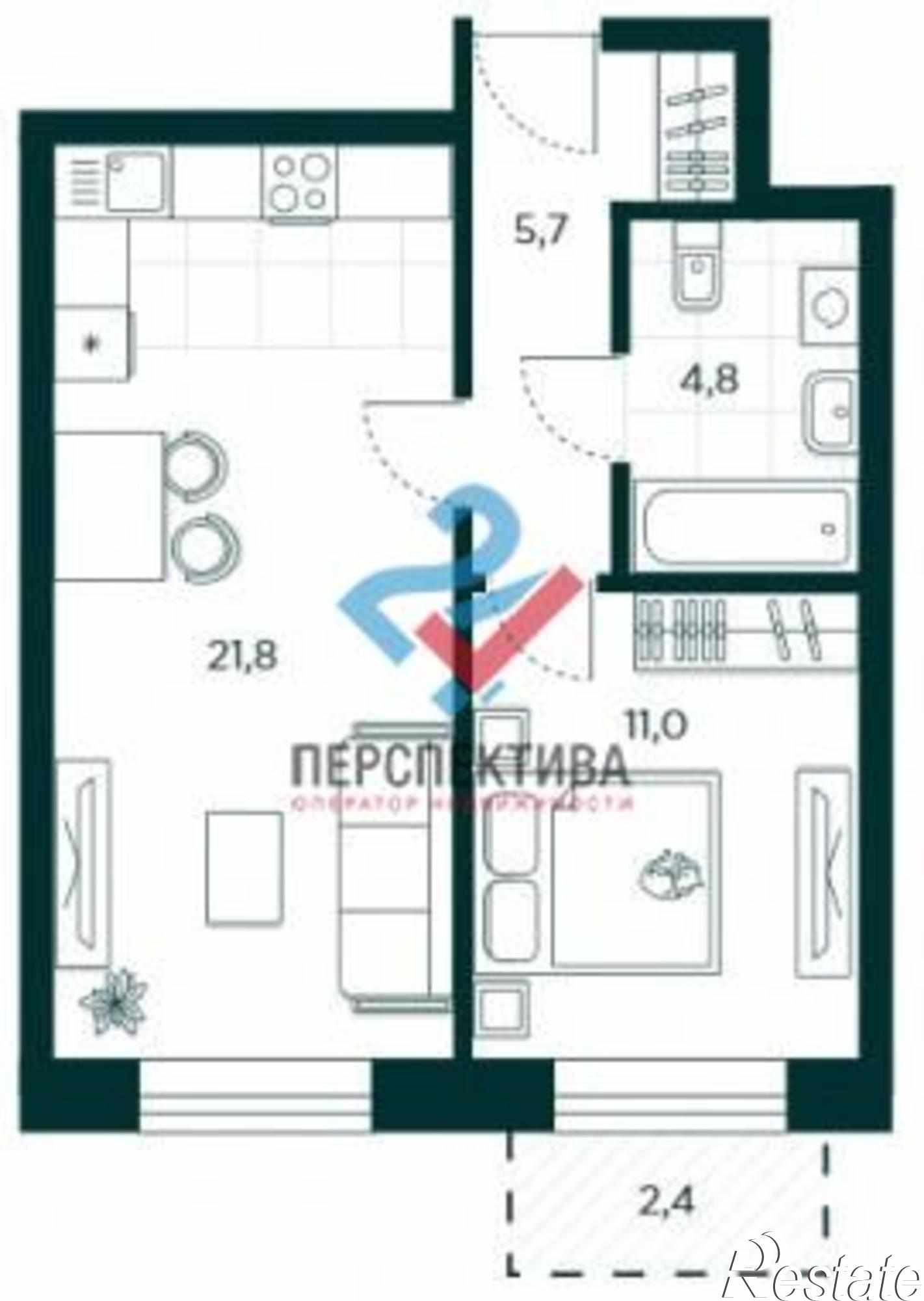 Купить квартиру за 2 931 200 рублей на улица Стасова, 2с1