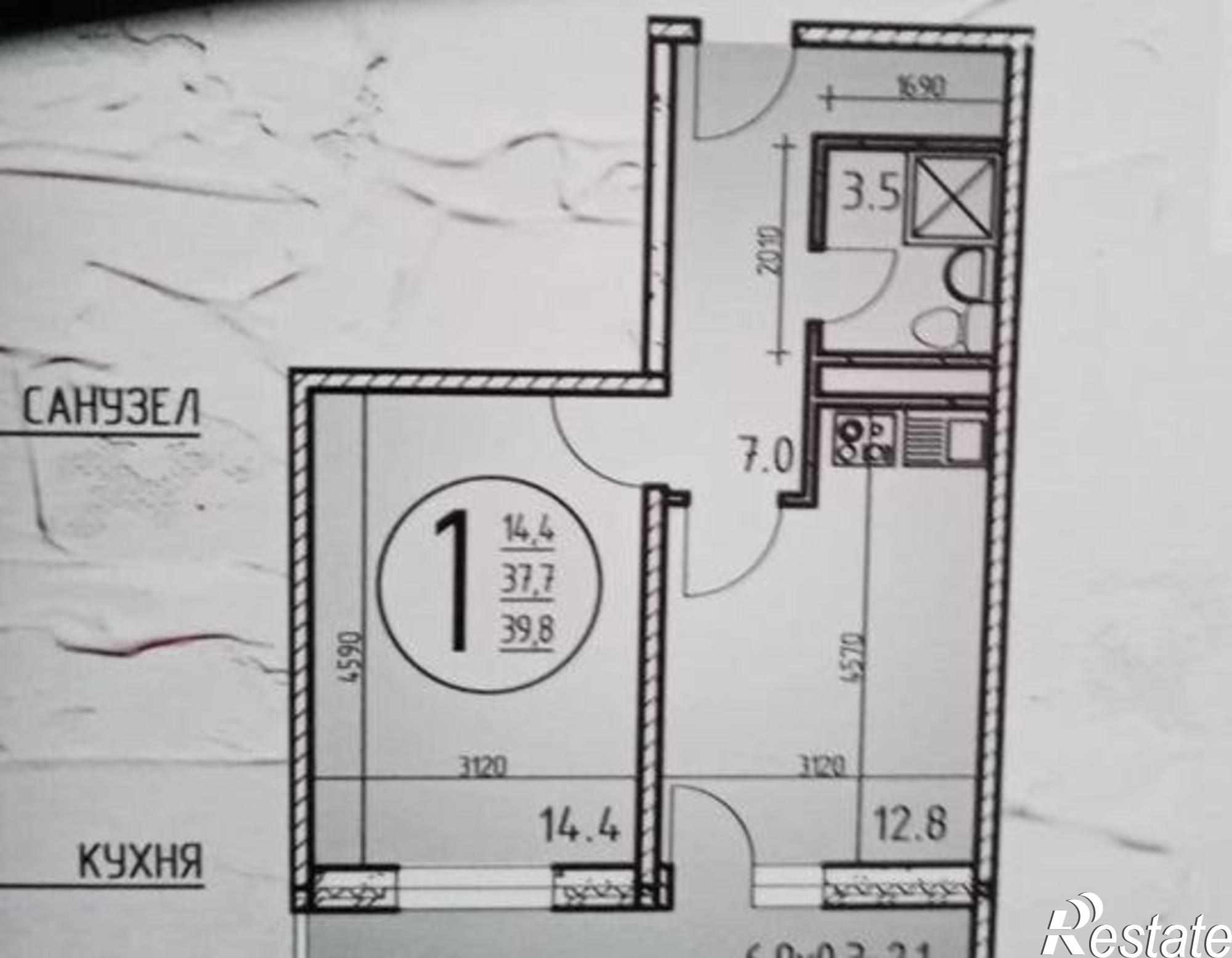 Купить квартиру за 3 070 000 рублей на улица Нансена, 103/1/8