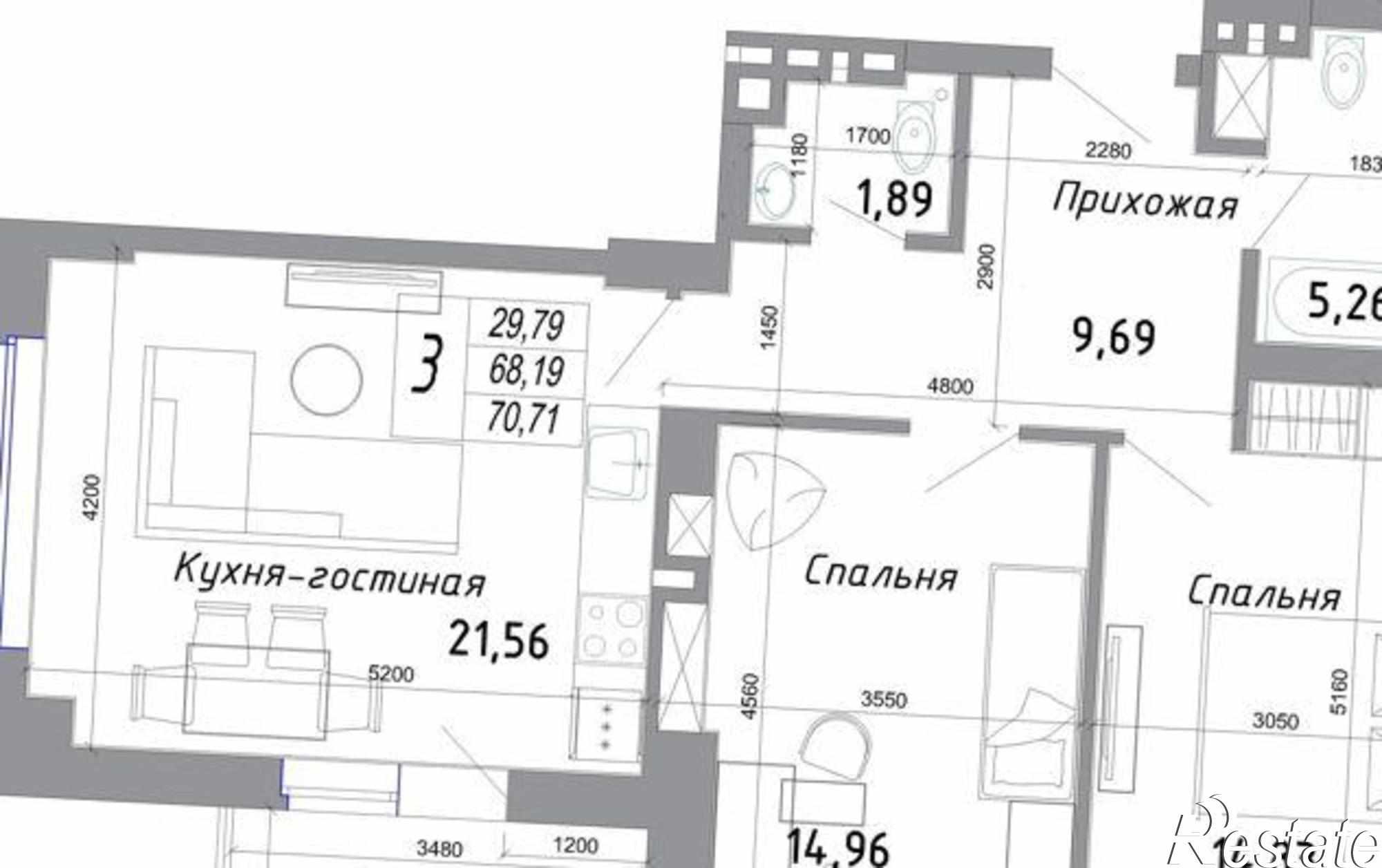 Купить квартиру за 5 170 000 рублей на бульвар Комарова, 30/2с3