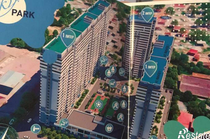 1-комн квартира в новом доме улица Нансена, 83