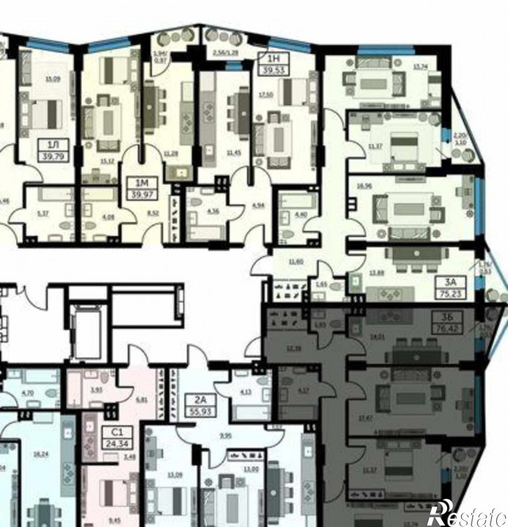 3-комн квартира в новом доме Красноармейская улица, 157Вс2