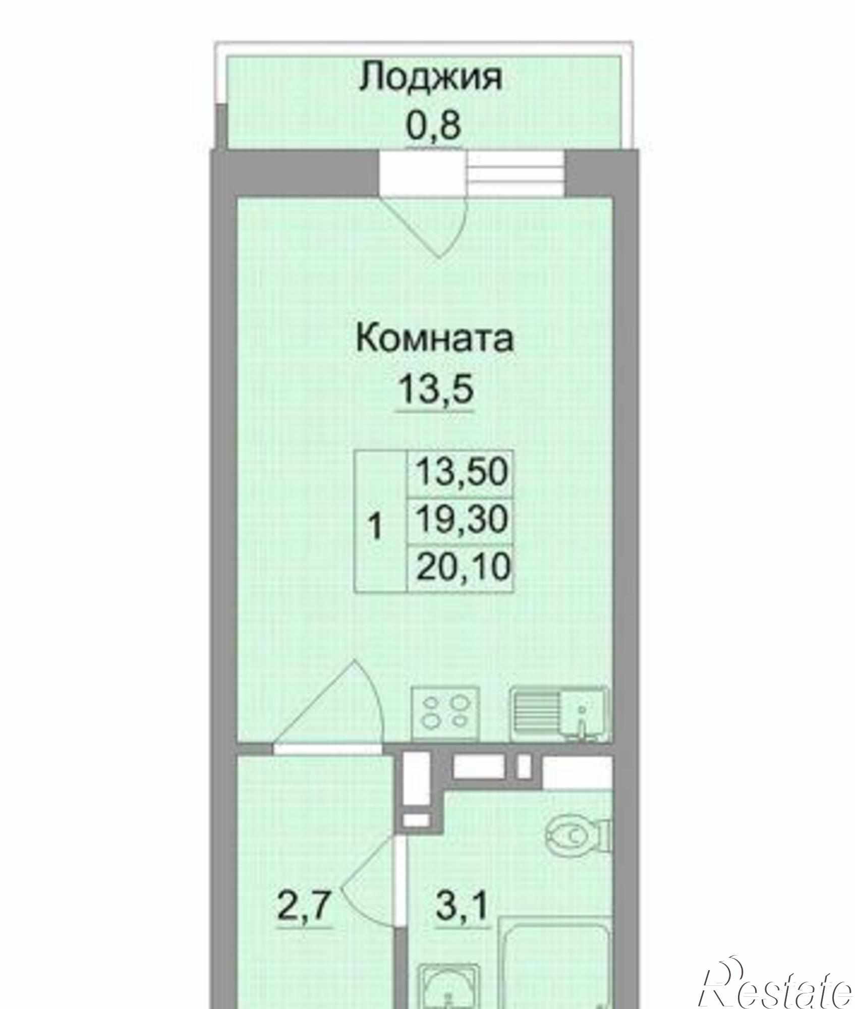 Купить квартиру за 1 740 000 рублей на улица Нансена, 83