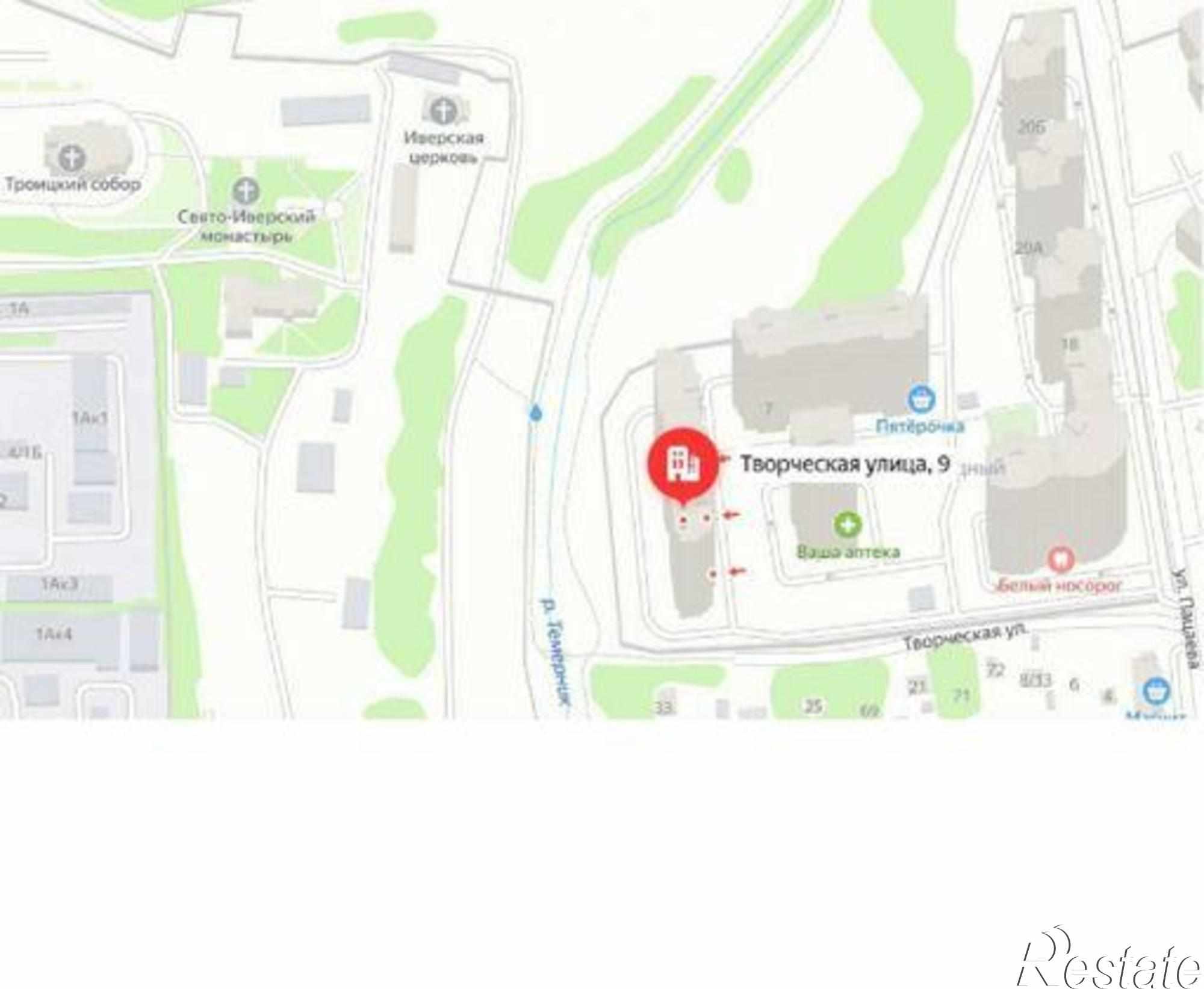 Купить квартиру за 3 340 000 рублей на Творческая улица, 9