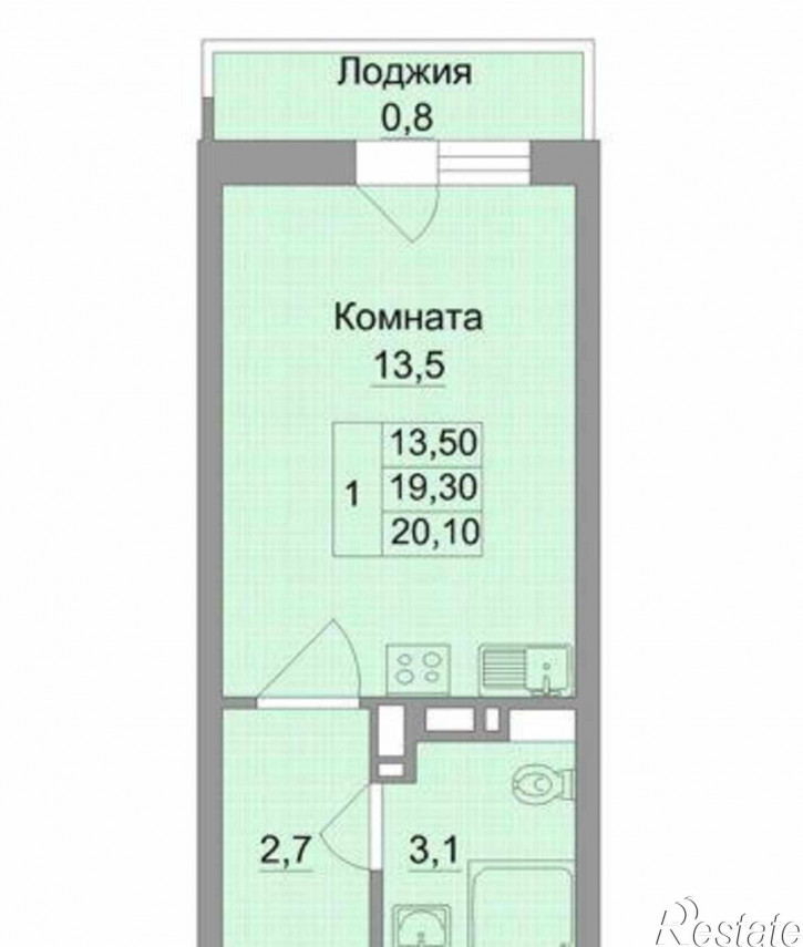 2-комн квартира улица Нансена, 83