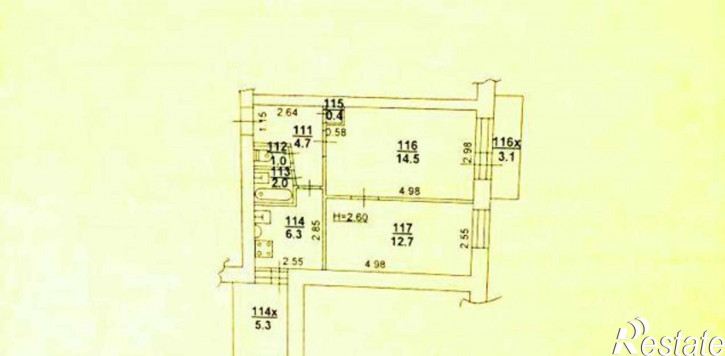 2-комн квартира улица Мурлычёва, 84