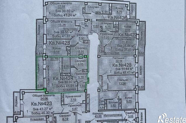 1-комн квартира в новом доме проспект Ленина, 140А