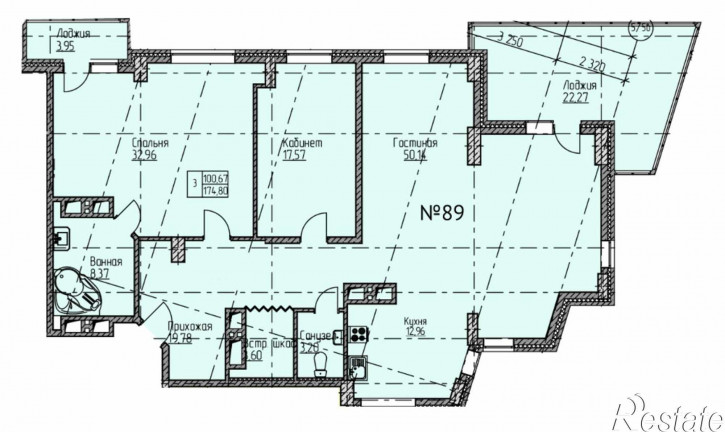 3-комн квартира Бориса Панина ул., 7, к 6